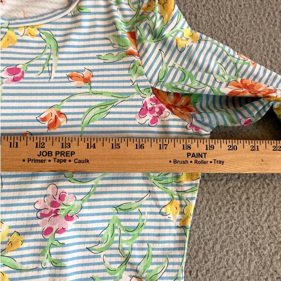 IBKUL Long Sleeve Crewneck Top Striped Floral Womens Medium 50+ Protection Sport - Picture 6 of 14